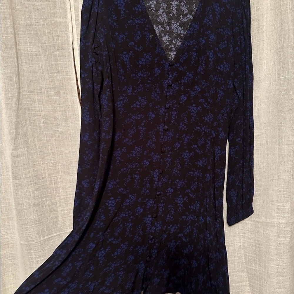 GAP Black and Blue Long Sleeve Dress
